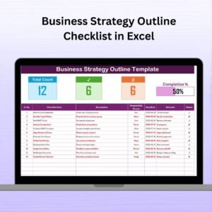 Business Strategy Outline Checklist in Excel