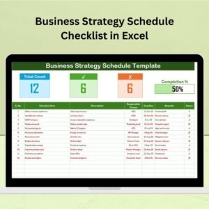 Business Strategy Schedule Checklist in Excel