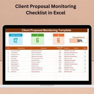 Client Proposal Monitoring Checklist in Excel