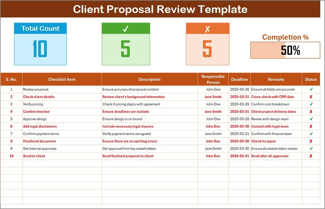 Client Proposal Review Checklist