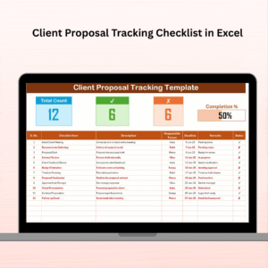 Client Proposal Tracking Checklist in Excel