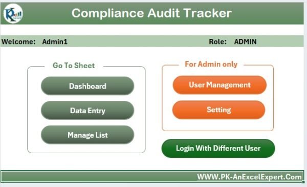 Compliance Audit Tracker in Excel - Image 3