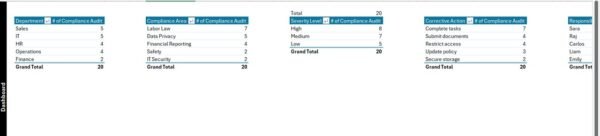Compliance Audit Tracker in Excel - Image 10