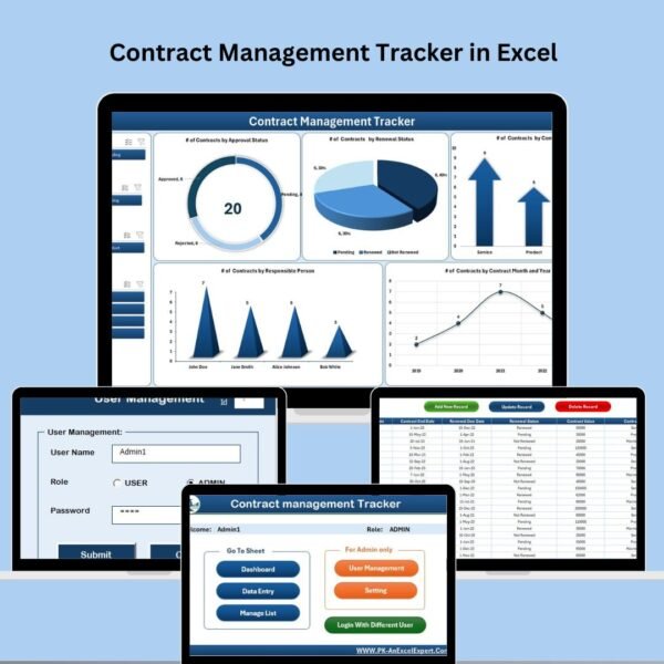Contract Management Tracker in Excel