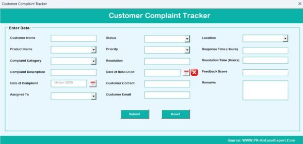 Customer Complaint Tracker in Excel - Image 6