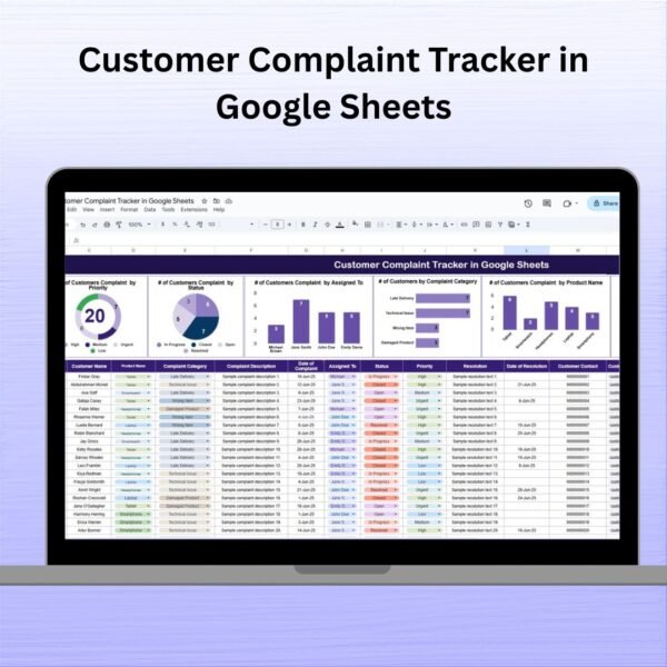 Customer Complaint Tracker in Google Sheets