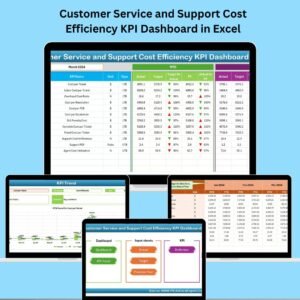 Customer Service and Support Cost Efficiency KPI Dashboard in Excel