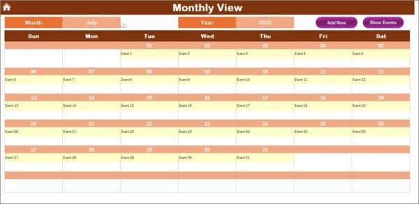 Education Compliance Remote Work Calendar in Excel - Image 4