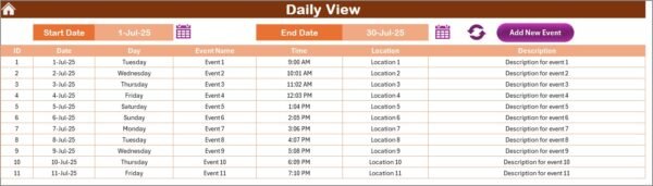 Education Compliance Remote Work Calendar in Excel - Image 5
