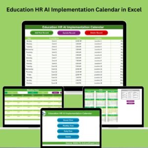 Education HR AI Implementation Calendar in Excel