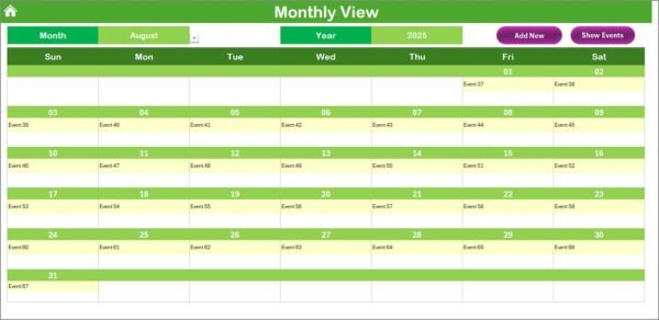 Education HR Customer Experience Calendar in Excel - Image 4
