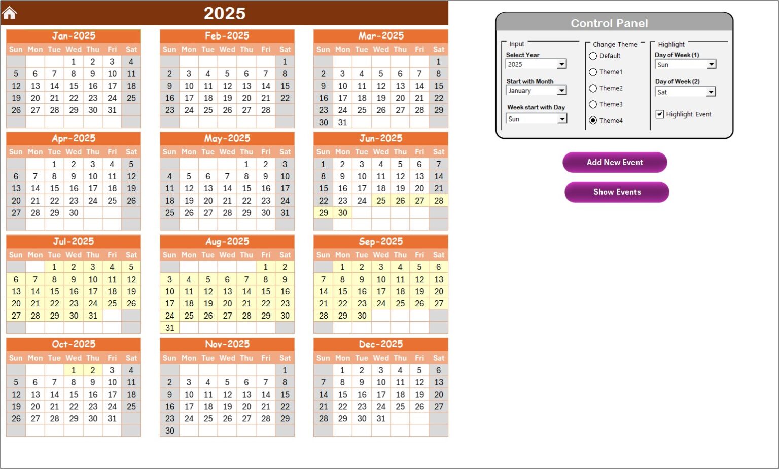 Education HR Remote Work Calendar in Excel - Next Gen Templates