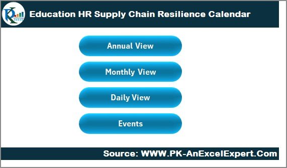 Education HR Supply Chain Resilience Calendar