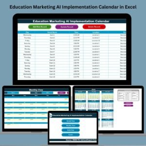 Education Marketing AI Implementation Calendar in Excel