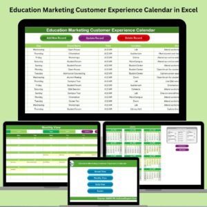 Education Marketing Customer Experience Calendar in Excel