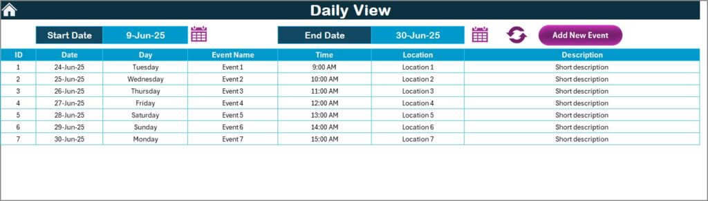 Education Operations AI Implementation Calendar in Excel - Next Gen ...