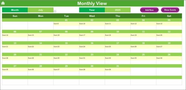 Education Operations Supply Chain Resilience Calendar in Excel - Image 4
