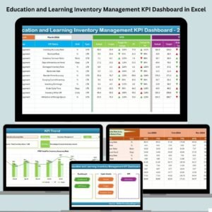 Education and Learning Inventory Management KPI Dashboard in Excel