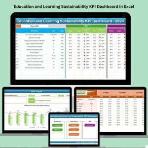 Education and Learning Sustainability KPI Dashboard in Excel