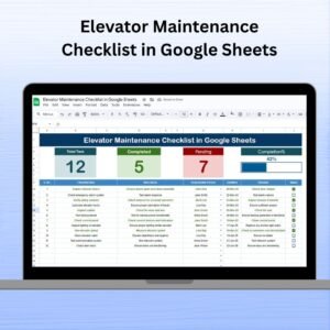 Elevator Maintenance Checklist in Google Sheets