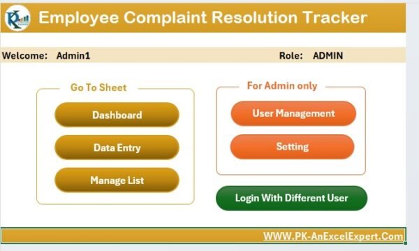 Employee Complaint Resolution Tracker in Excel - Image 3