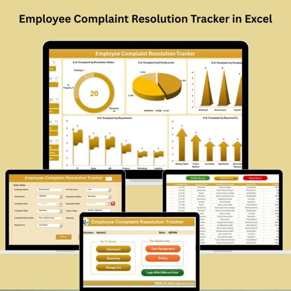 Employee Complaint Resolution Tracker in Excel