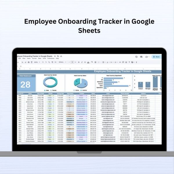 Employee Onboarding Tracker in Google Sheets