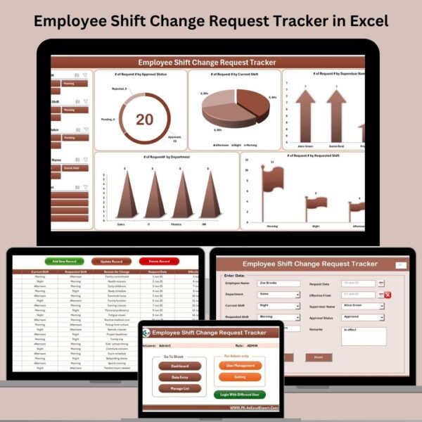 Employee Shift Change Request Tracker in Excel
