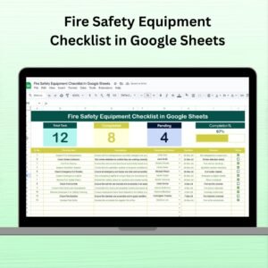 Fire Safety Equipment Checklist in Google Sheets