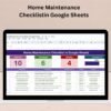 Home Maintenance Checklistin Google Sheets