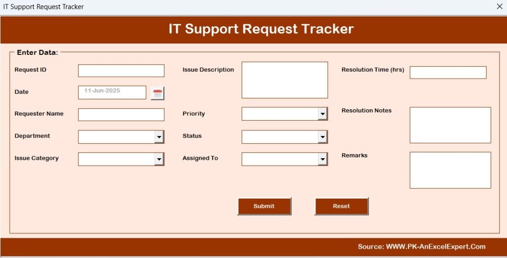 IT Support Request Tracker in Excel - Next Gen Templates