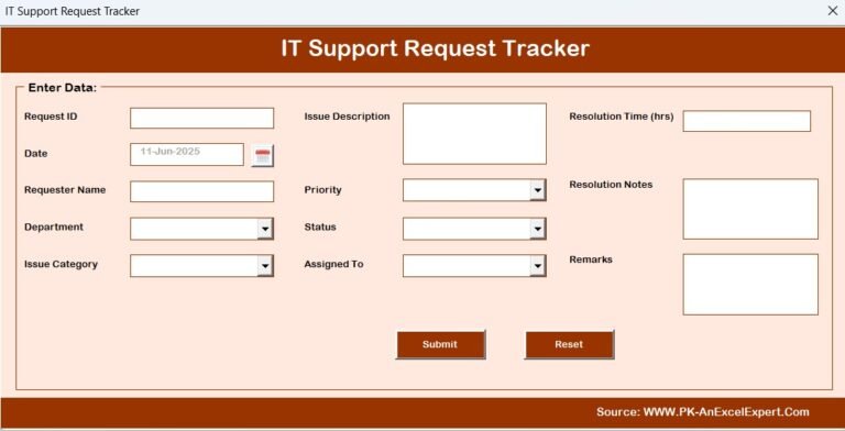 IT Support Request Tracker in Excel - Next Gen Templates