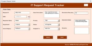 IT Support Request Tracker in Excel - Next Gen Templates