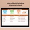 Internal Audit Schedule Checklist in Excel