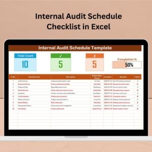 Internal Audit Schedule Checklist in Excel
