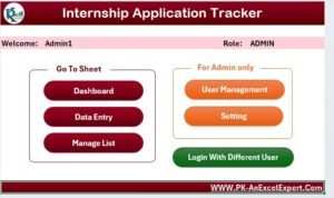 Internship Application Tracker in Excel - Next Gen Templates