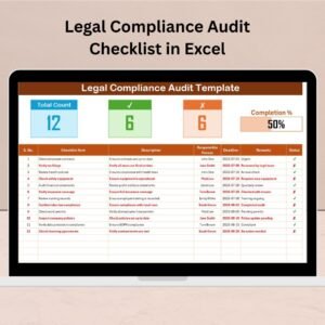 Legal Compliance Audit Checklist in Excel