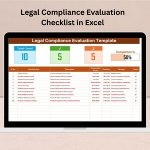 Legal Compliance Evaluation Checklist in Excel