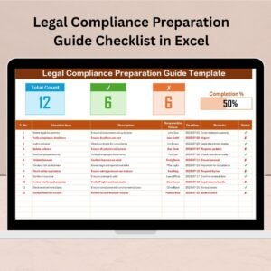 Legal Compliance Preparation Guide Checklist in Excel