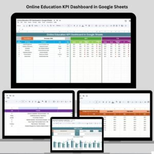 Online Education KPI Dashboard in Google Sheets