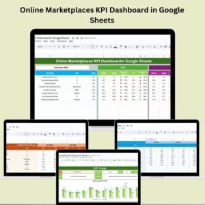 Online Marketplaces KPI Dashboard in Google Sheets