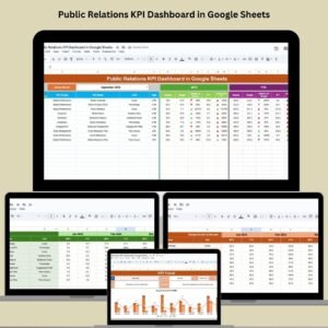 Public Relations KPI Dashboard in Google Sheets