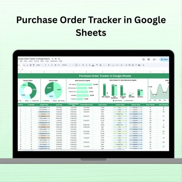 Purchase Order Tracker in Google Sheets