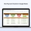 Rent Payment Checklist in Google Sheets