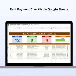 Rent Payment Checklist in Google Sheets