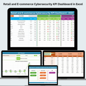 Retail and E-commerce Cybersecurity KPI Dashboard in Excel