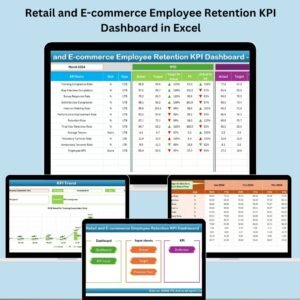 Retail and E-commerce Employee Retention KPI Dashboard in Excel