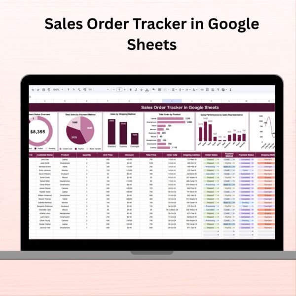 Sales Order Tracker in Google Sheets