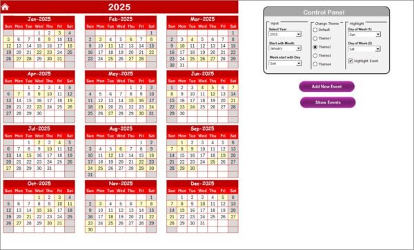Technology Procurement AI Implementation Calendar in Excel - Image 3