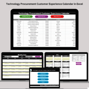Technology Procurement Customer Experience Calendar in Excel